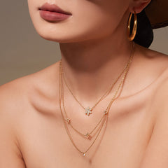 Floral Cubic Zirconia Necklace or Bracelet