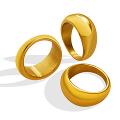 18K Gold-Plated Smooth Band Ring