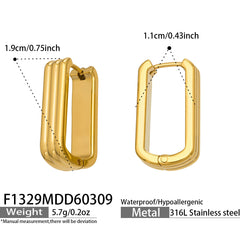 Minimalist U-Shaped Hoop Earrings