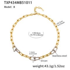 Cubic Zirconia Open Link Jewelry
