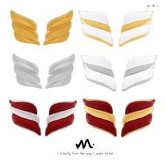 18K Gold-Plated Wing-Motif Stud Earrings