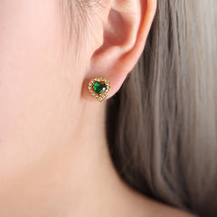 Ornate Stone Pendant Necklace or Stud Earrings