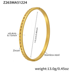 18K Gold-Plated Cubic Zirconia Bangle Designs