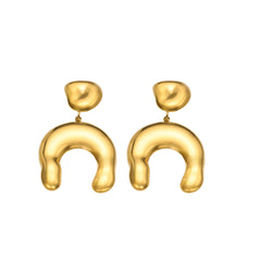 18K Gold-Plated Horseshoe Earrings