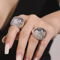 Cubic Zirconia Sphere Necklace, Earrings & Ring