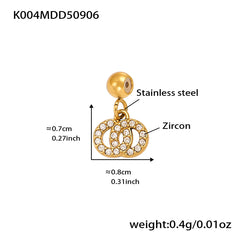 18K Gold-Plated Cubic Zirconia Charms and Chain Designs