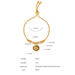 18K Gold-Plated Eye Charm Bracelet