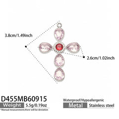 Cubic Zirconia Cross Necklace or Pendant