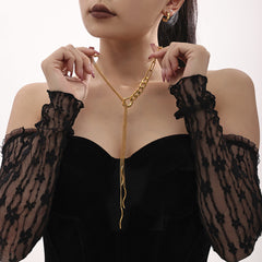 18K Gold-Plated Multi-Tassel Long Necklace