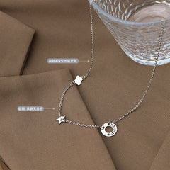 Flower, Star and Circle Charm Necklace