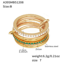 Cubic Zirconia Padlock and Key Ring Designs