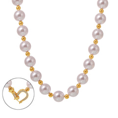 Pearl-Look Beaded Collar Necklace