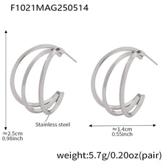 Layered Geometric Hoop Earrings