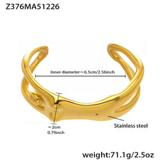 Sculptural Open Cuff Bracelet