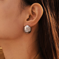 Sculptural Smiling Lips Stud Earrings