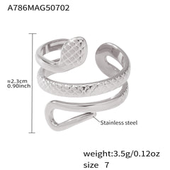 Sculptural Snake Open Ring