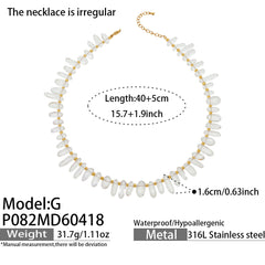 Natural Stone Beaded Necklace Designs