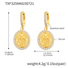 Oval Portrait-Relief Ring or Drop Earrings