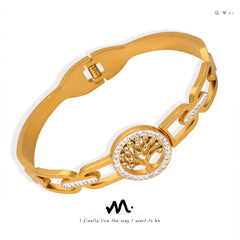 Tree of Life Link Bangle Bracelet