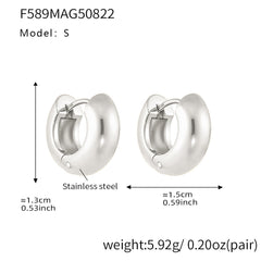 18K Gold-Plated Polished Huggie Hoop Earrings