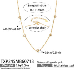 18K Gold-Plated Color Heart Cubic Zirconia Jewelry