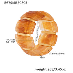 Textured Resin Stretch Bracelet