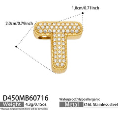 18K Gold-Plated Initial Charms and Chain Designs
