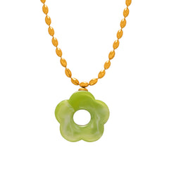 Color Resin Flower Pendant Jewelry