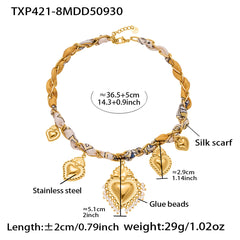 Scarf-Tie Multi-Charm Jewelry Designs