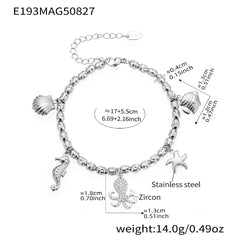 Ocean Charm Bead Bracelet