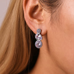 Cubic Zirconia Teardrop Accent Earrings