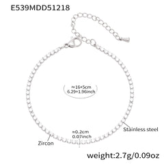 Cubic Zirconia Accent Chain Bracelet