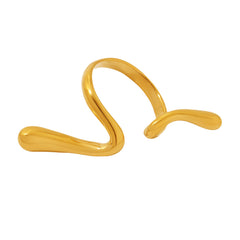 Sculptural Wave Open Ring