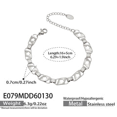 Open Flower Link Bracelet