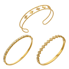 Cubic Zirconia Geometric & Clover Bracelets