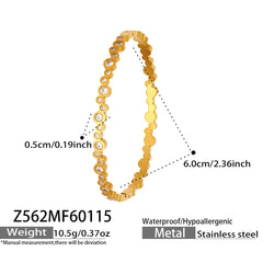 Cubic Zirconia Geometric Clasp Bangle Designs
