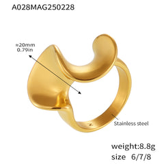 Sculptural Twisted Open Ring