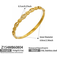 Cubic Zirconia Openwork Bangle Bracelets