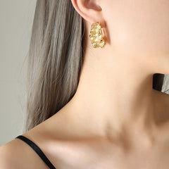 Textured Irregular Hoop Earrings