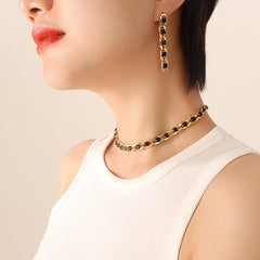 Color Cubic Zirconia Necklace Bracelet and Earrings