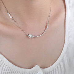 Freshwater Pearl Rose Accent Necklace