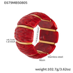 Textured Resin Stretch Bracelet