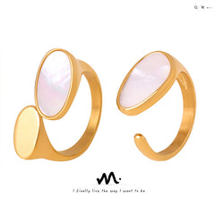 Mother of Pearl Open Ring Collection