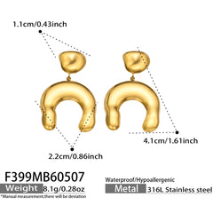 18K Gold-Plated Horseshoe Earrings