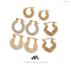Stone-Set Statement Hoop Earring Collection