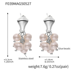 Bead Cluster Drop Earrings