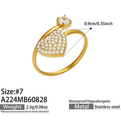 Cubic Zirconia Heart, Wing & Geometric Rings