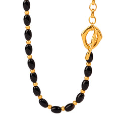 Agate Beaded Toggle Long Necklace