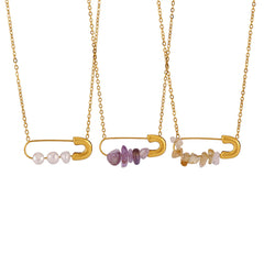 Gold-Tone Pearl and Pendant Layering Necklace Designs