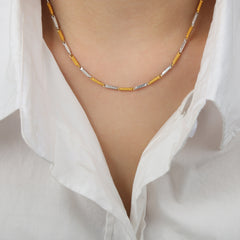 Textured Geometric Necklace Collection